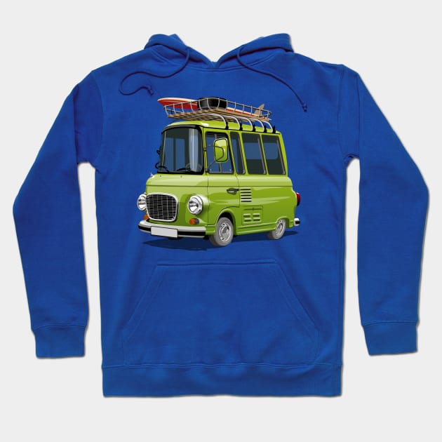 Cartoon Camper Van Hoodie by Mechanik